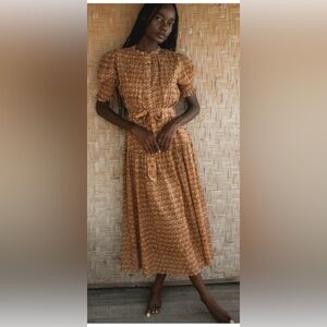 Daughters of India Brown Midi Dress